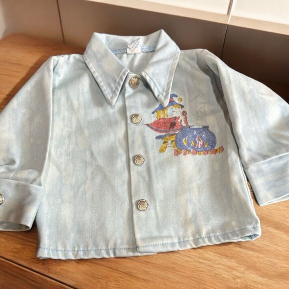 Donmoor 2T boys denim long sleeve Jacket 70’s vintage Witches Brew VTG Halloween - Picture 2 of 7